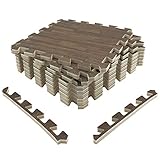 Fabricadas con espuma EVA de alta densidad, no tóxica, sin plomo ni látex. Las losas cubren una superficie de 30 x 30 cm y tienen un espesor de 9 cm
