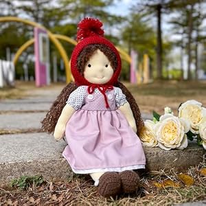 Waldorf Doll Handmade Rag Doll - Personalized Collectors Plush Doll for Kids Birthday Present with Beautiful Present Box-Savannah 12" Waldorf Doll Handmade Rag Doll Personalized Collectors Plush Doll for Kids Birthday Present with Beautiful Present Box Savannah 12