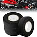 Produktbild STCRERAG 4 Rollen Gewebeklebeband Auto Flanell Isolierband Hitzebeständig Weiches Klebeband Reibungsbeständig Baumwolle Klebeband 19mm Breit Stoffband Schwarz Gewebeband für Auto Kabelbäume(15m)