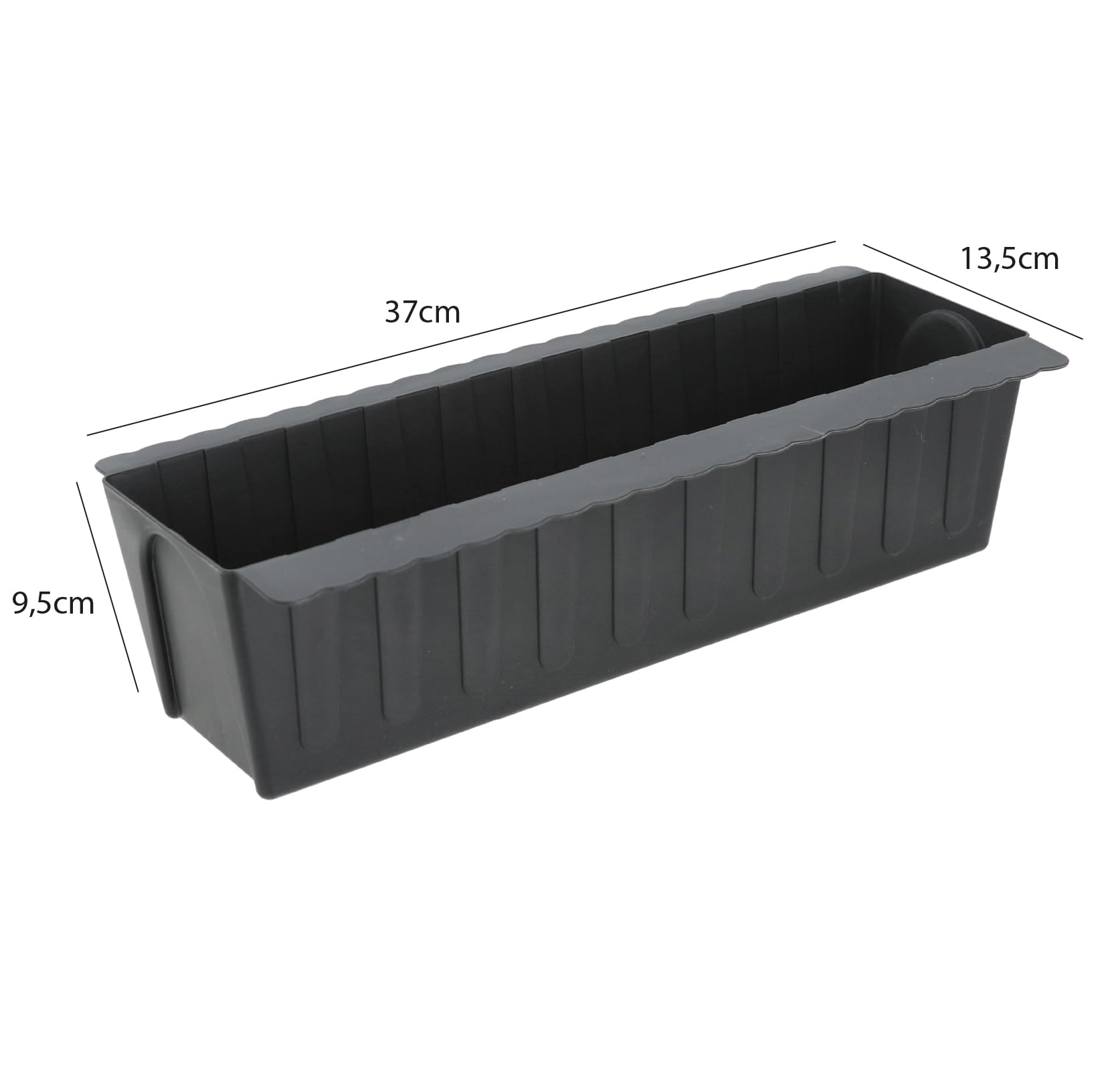 MC-Trend Paletten Blumenkästen - Pflanzkasten für Europalette - Balkonkasten Blumentopf aus Kunststoff Design Welle (6 Stück)