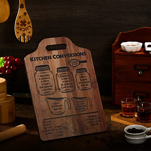 Rustic Kitchen Conversion Chart Wooden Wall Art Decor Measurements Conversion Chart Decorative Sign Kitchen Cooking Gadgets Baking Cooking Gifts for Women, 11.81 Inch