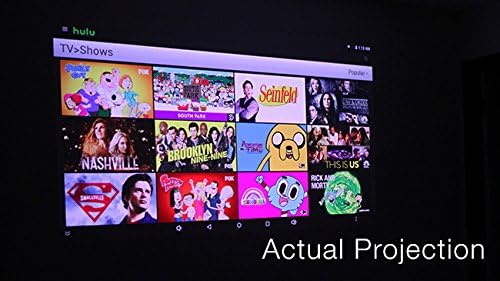 AAXA P4-X Android Wireless Smart Pico Projector, Built-in 90 Minute Battery & Touchpad, Office Viewer, Wi-Fi & Bluetooth, Android 5.1 OS, 175 Lumens, black
