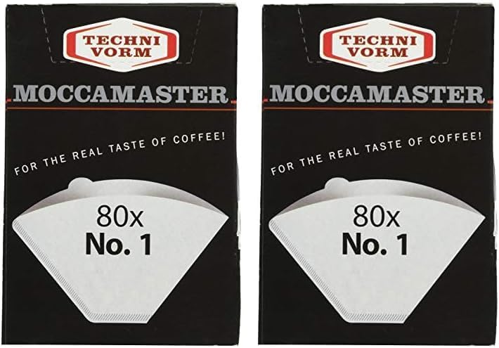 Moccamaster No.1 Paper Filters (80 Filters) - White (Pack of 2)