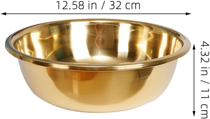 Stainless Steel Mixing Bowl Large Kitchen Salad Basin Thickened Cooking Bowl Household Vegetable Washing Basin for Food Preparation and Washing