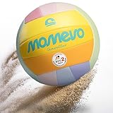 Momevo Beachvolleyball – Balón de Vóley Playa Tamaño 5, Certificado DVV, Super Suave y Resistente – Ideal para Outdoor, Playa, Arena y Deportes de Verano (Rainbow, Solo balón)