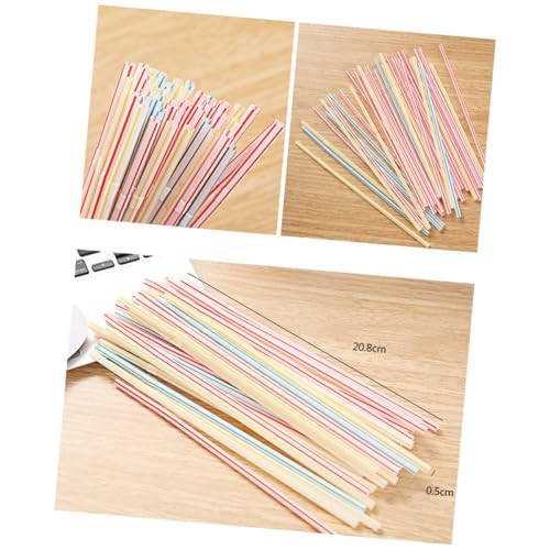 600 pitillos desechables flexibles de plástico coloridos miniatura 2