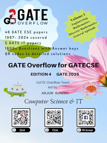 Image of GATE Overflow for GATE CSE 2025 (2 volumes, all PYQs, Questions only with Answer keys and QR codes)