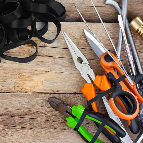 50-Stück Taktische Große Gummibänder, #82 Hochleistungs-UV-Hitze-Kälte-beständige dicke starke elastische große breite Gummibänder für Wandern im Freien Rucksack Überleben Camping Radfahren Fixed Item