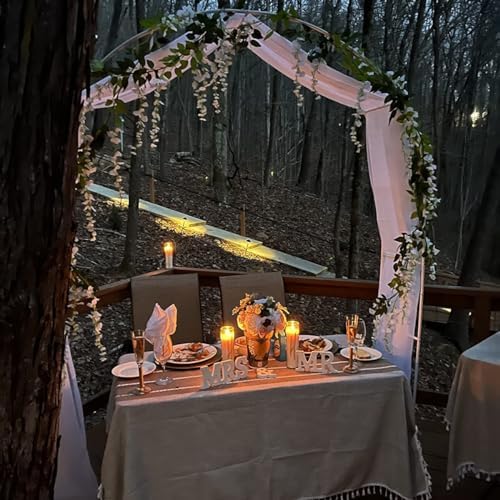 Garden Arch Trellis for Climbing Plants Outdoor Wedding Arches for Ceremony Metal Garden Arbor Indoor Party Events Arbour Backdrop Stand(Green,4.6X7.5X1.3 FT)