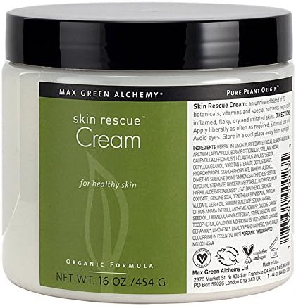 Skin Rescue Cream  16 onzas  Fórmula orgánica hidratante facial y corporal para uso diario  Apoya el tratamiento de la psoriasis, dermatitis y