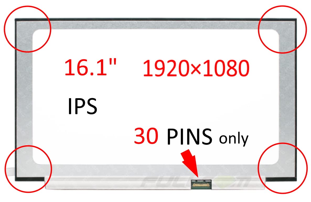 Schermo compatibile con N161HCA-EA3 N161HCA-EA2 N161HCA-EAC NV161FHM-N61 Laptop Replacement Screen 30 PIN