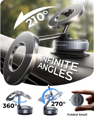 Image of 2026 Upgraded 2-Pack for MagSafe Vacuum Car Phone Mount, Car Phone Holder