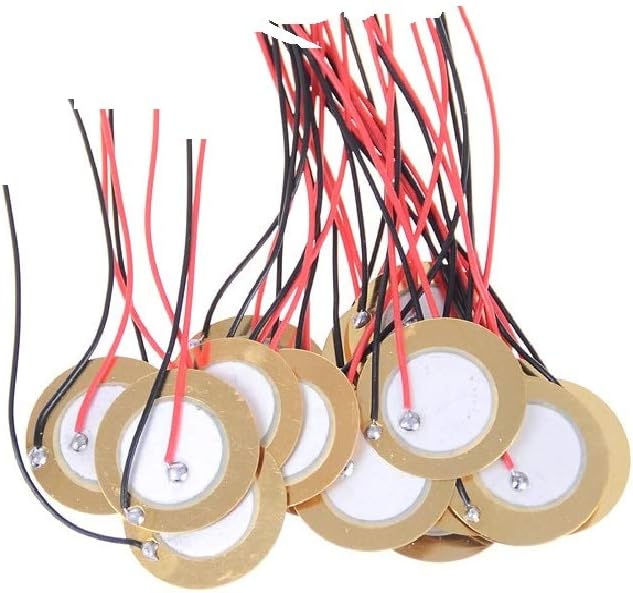 10PCS 15MM/20MM Piezo Elements Sounder Sensor Trigger Drum Disc 6.5KHZ + Wire Copper (20MM)