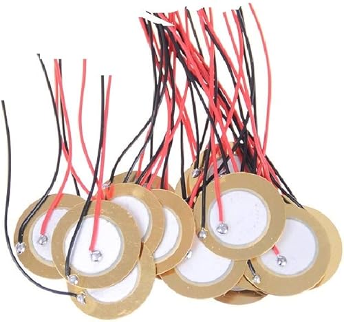 10 unidades de 0.591 in0.787 in de elementos piezoeléctricos con sensor de disparador de disco de tambor de 6.5 KHZ + alambre de cobre (0.787 in)