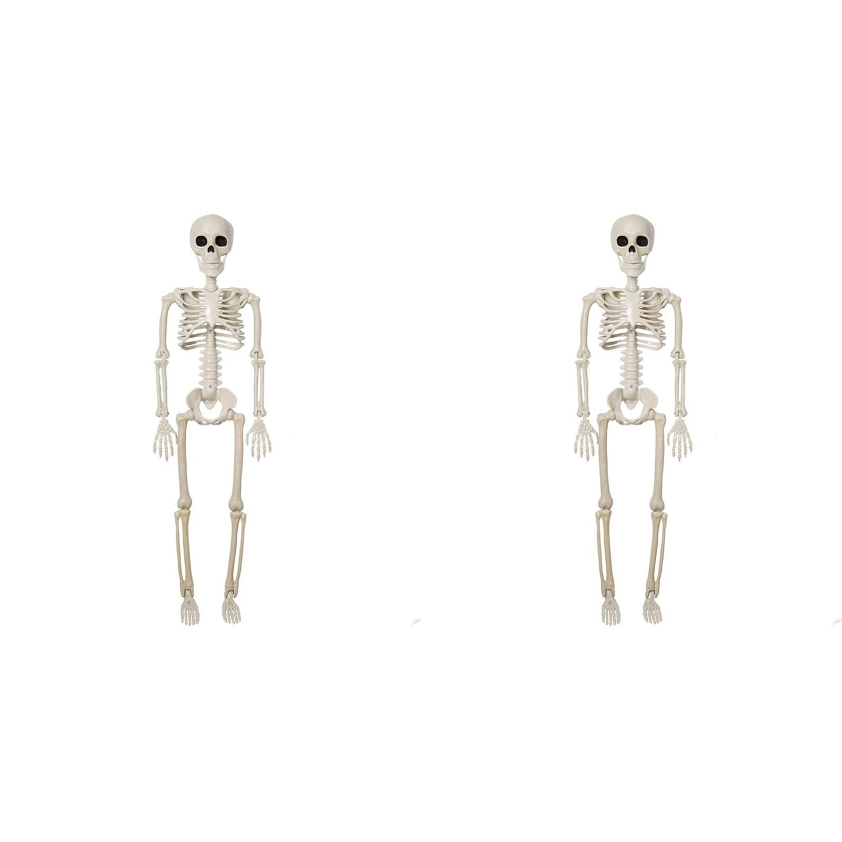 Vjsujehgy 2X Halloween Skeleton Decoration, Posable Full Body Skeleton with Movable Joints, Spooky Prop for Yard, Garden
