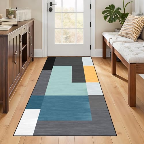 Alfombra de Pasillo 95x130 cm Lavable y Antideslizante Moderna para Cocina y Salón 6