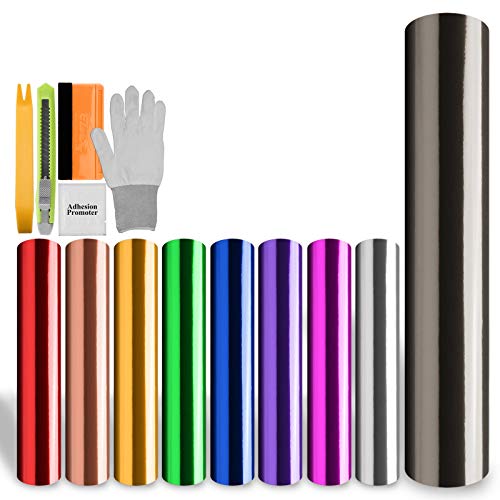 Free Tool Kit Dark Chrome Car Vinyl Wrap Sticker Decal Sheet with Air Release Channel Bubble Free Self Adhesive - 60