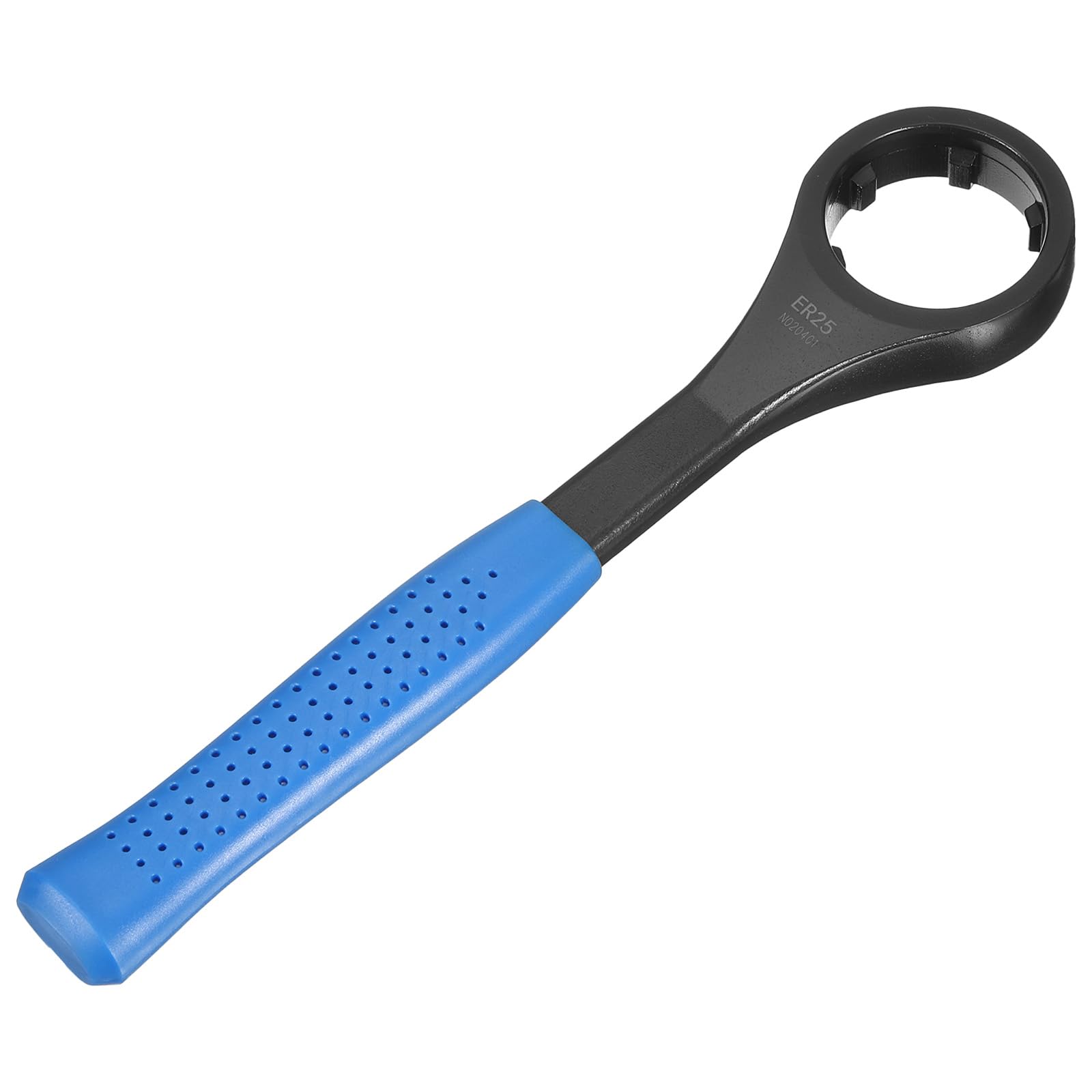 uxcell ER25UM O-Type Collet Chuck Wrench Spanner 40CrV Integral Type Nut Spanner with Non-Slip Handle for Clamping Nut Milling Machine Lathe Chuck Holder Tools