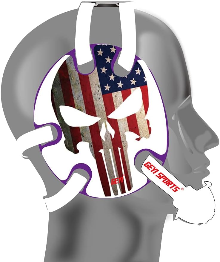 American Flag Thin Red Line Wrestling earguard Sticker (Purple)