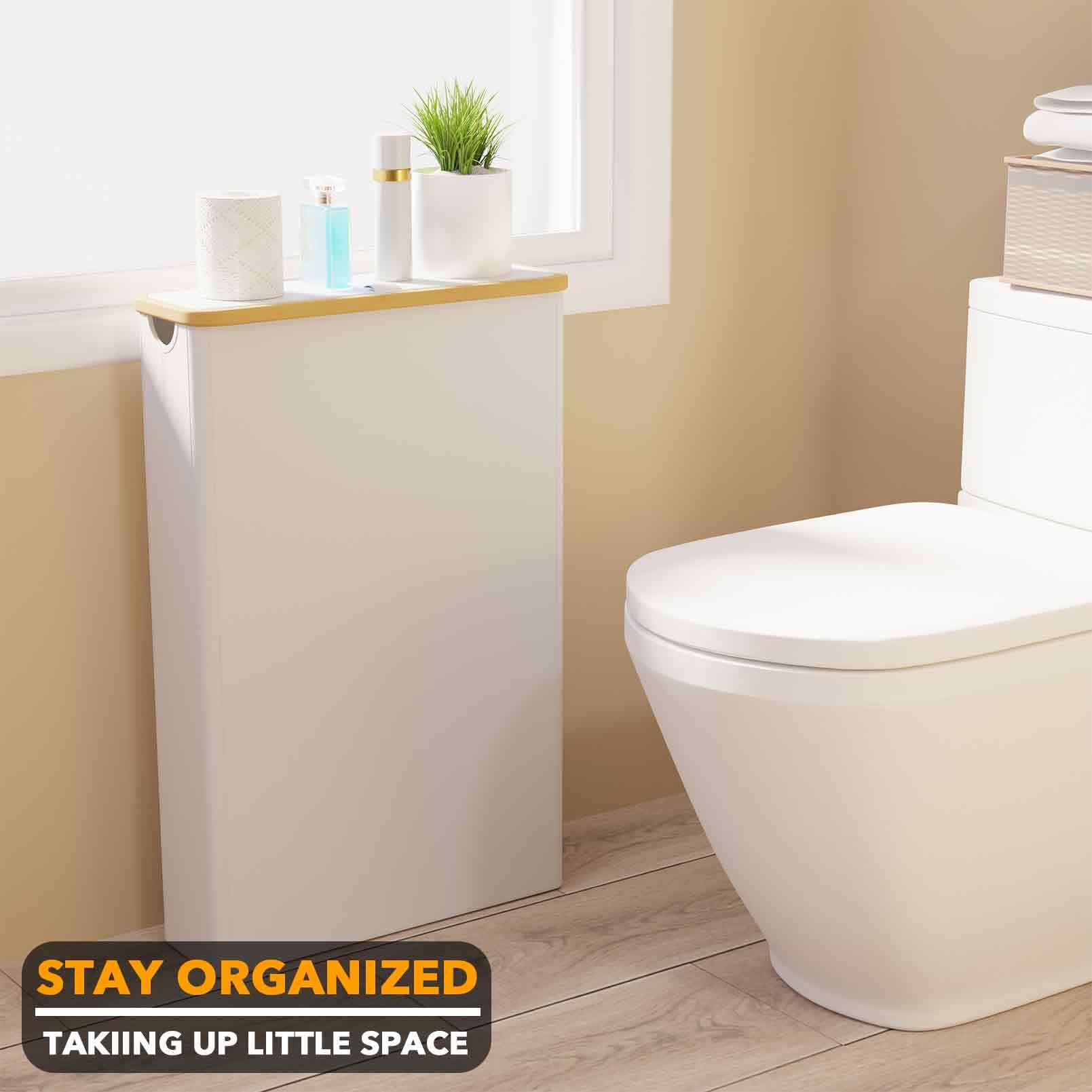 SpaceAid Almacenamiento de Papel higiénico Extra Grande con Tapa, Capacidad para hasta 24 Rollos Regulares o 18 megarrollos, contenedor Delgado para Papel higiénico, Organizador de Accesorios de baño