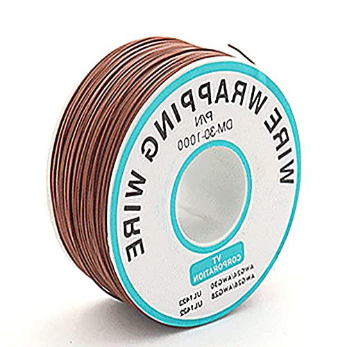 Cavo elettrico colorato a filo solido da 0,25 mm, colore marrone, 30 AWG, kit di cavi di collegamento, kit di elettronica incagliato filo di rame stagnato fai da te flessibile e morbido