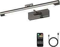 Vista 10 de Joosenhouse Luz de imagen funciona con pilas, luces inalámbricas de 16.53 pulgadas para pared, regulable y apagado con temporizador, brazo oscilante