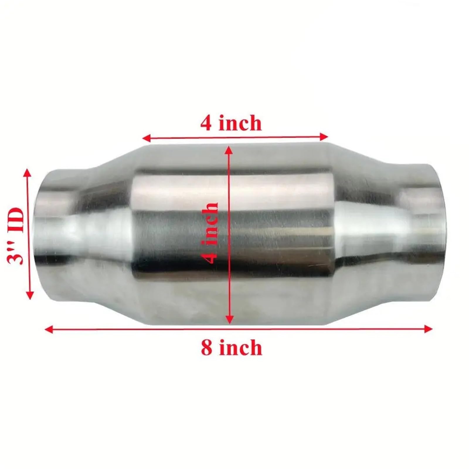 katalizator samochodowy Katalizator wysokoprzepływowy 4" x 8" - podłoże metalowe 200 ogniw/cpsi - wejście/wyjście 2,5"/3" - zgodny z normami EPA i Euro 3 | 2.5 inch 100 cell