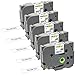 Produktbild Yellow Yeti 5 Schriftbander TZe-241 TZ-241 schwarz auf weiß 18mm x 8m Etikettenbänd kompatibel für Brother P-Touch PT-2030VP PT-D400 PT-D450VP PT-D600VP PT-E300VP PT-H300 PT-H500 PT-P700 PT-P750W CUBE