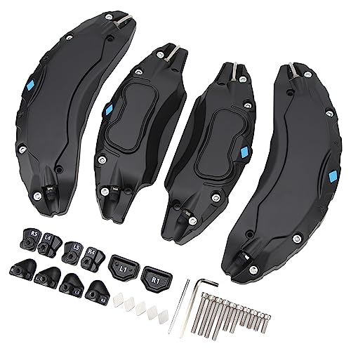 Naroote - Caliper Covers, Aluminium Alloy Anti Impact Disc Brake Caliper Covers(Black) Brake Caliper Covers Brake Caliper Covers for 18in 19in Wheel Hub for