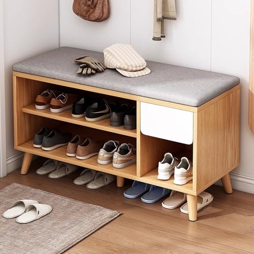 Banc à chaussures en bois pour accueillir vos invités avec confort