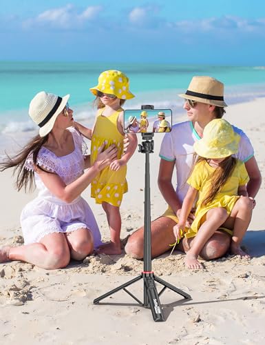 Bastone Selfie Treppiede Alluminio, Cavalletto Per Smartphone Con Testa A Sfera 360° & Telecomando Selfie Stick Estensibile Portatile Con Cold Shoe Treppiede Telefono Per Iphone E Android, Vlog, Live - 9