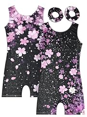 2pcs Black & Pink Flower