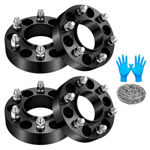 Image of BDFHYK 6x135mm Wheel Bolt Pattern 1.5 inch Hubcentric Wheel Spacer Compatible with Lincoln Mark LT Navigator Expedition F-150,Forged 6 Lug Wheel Adapters M14x2 & 87.1 mm Hub Bore, Set of 4