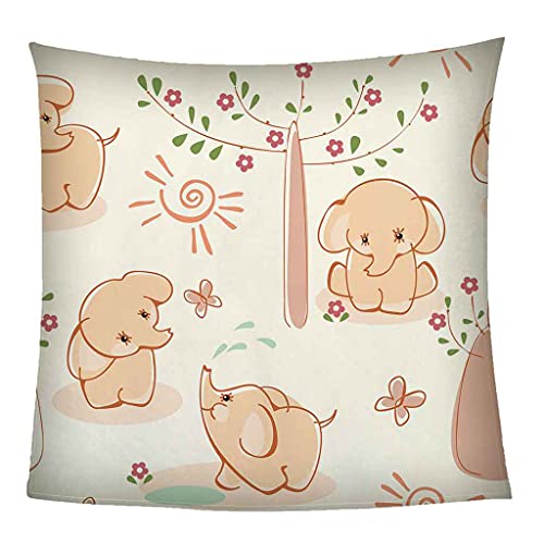 Couverture bébé éléphant plaid de canapé confortable pour vos déplacements