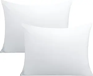 FLXXIE Microfiber Pillow Cases Standard Size, Soft Pillowcases with Envelope Closure, Wrinkle, Stain Resistant Pillow Covers, 20x26, White