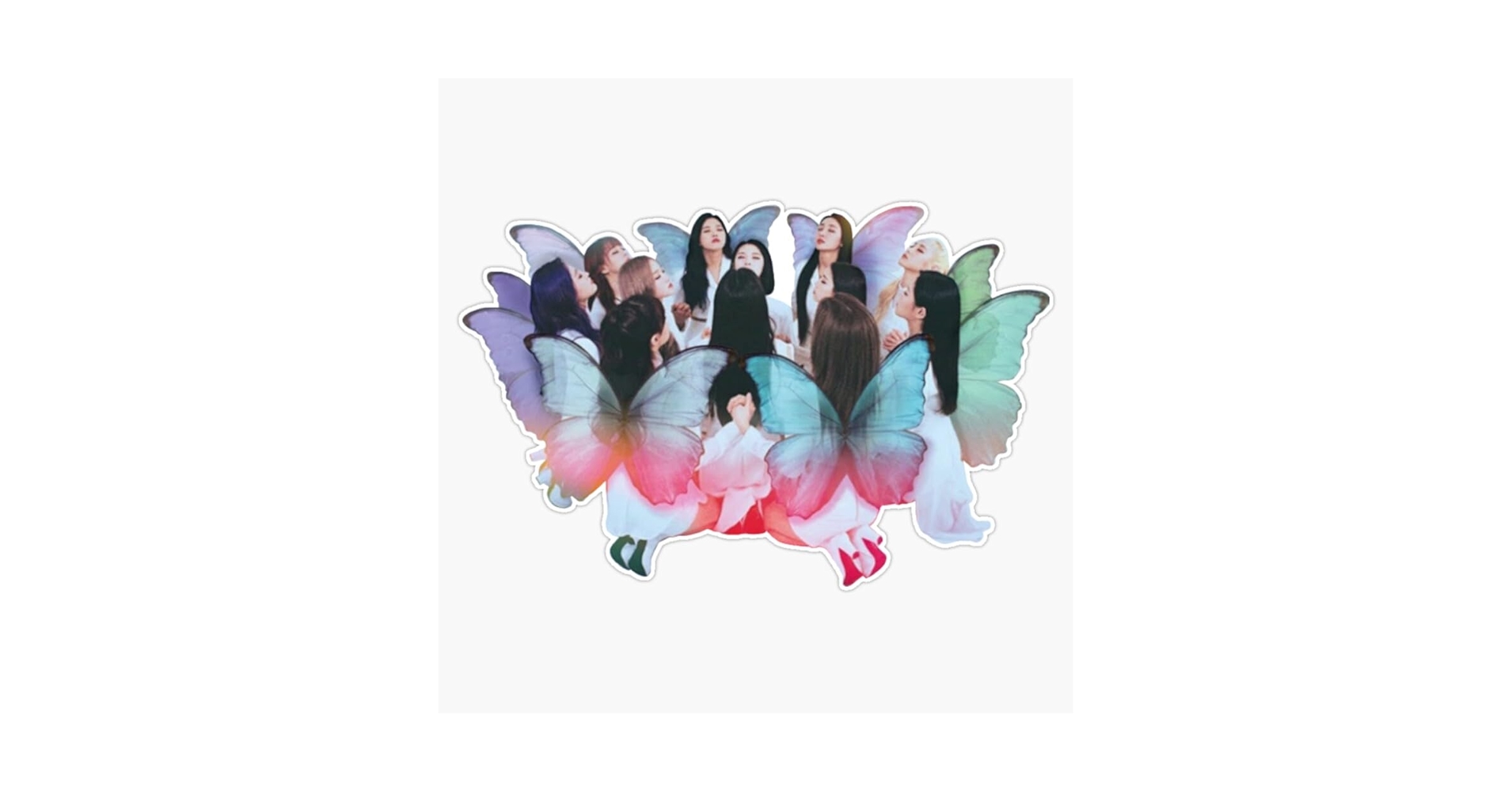 Amazon.com: Loona Butterfly Xx Group Photo Bumper Sticker