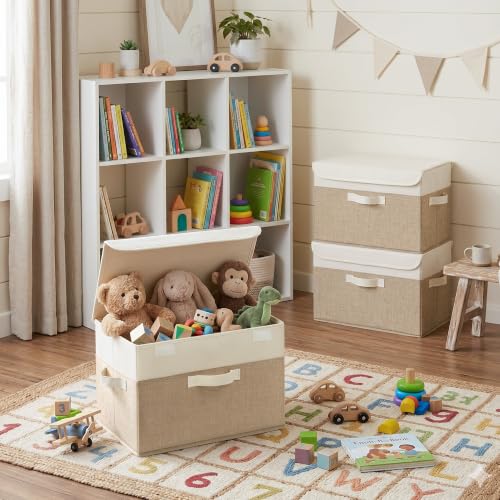 Miniatura 7 de Granny Says Cajas Almacenaje Con Tapa, Paquete De 2 Cajas De Almacenamiento Para Estantes, Cajas De Tela Almacenaje Ropa Armario, Cajas Organizadoras Con Tapa, Cajas Almacenaje Decorativas, Caqui