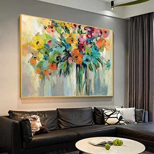 Nuage de fleurs tableau abstrait pour une ambiance douce - 2
