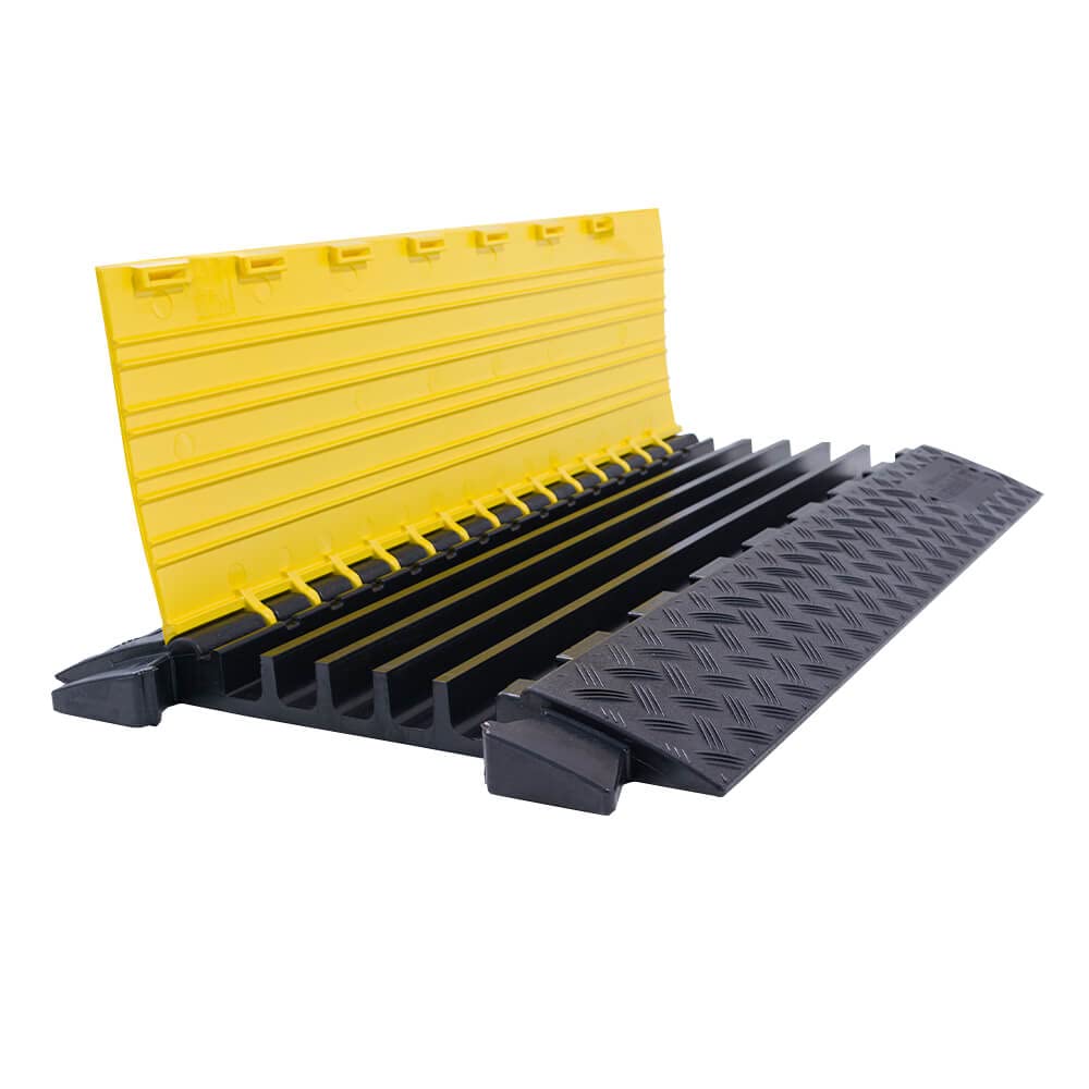 Kabelbrücke Defender MIDI 5, gelb/schwarz, 5 Kanäle, TPU, 89 x 54,2 x 5,2 cm, Art.-Nr. AM30ZN952