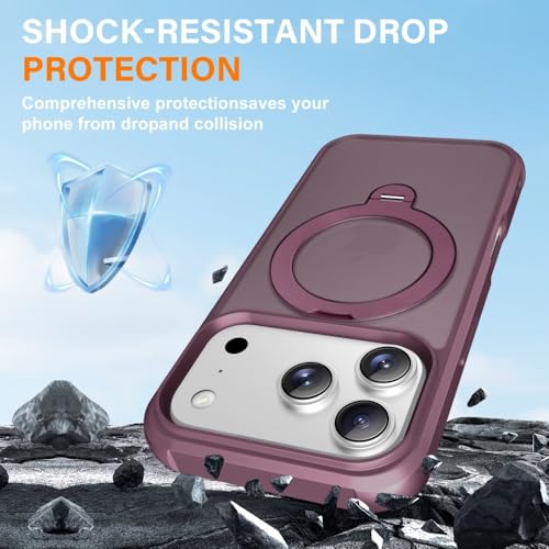 Coque iPhone 15 Pro Max violette de qualité supérieure à bague - 3