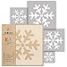 Produktbild NAKLEO 5 Stück wiederverwendbare Kunststoffschablonen - Schneeflocke Weihnachten - 34x34cm bis 9x9cm - Muster Kinder Kinderzimmer Malvorlage Raumdekoration - Basteln DIY Wand Möbel