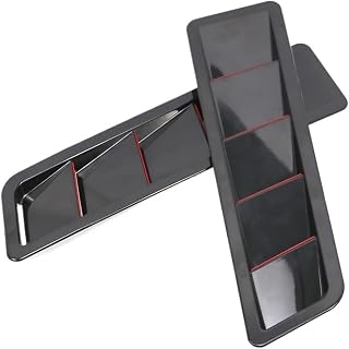 Universal Carbon Fiber Car Air Flow Intake Hood Scoop Bonnet Vent Cover Sticker Car Styling(Black)