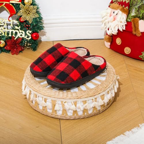 Image of Slippers for Women Men Fuzzy Memory Foam Slipper Fluffy Winter Soft Warm Slip On House Shoes