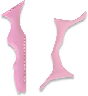SEIHDHIK 2Pcs Eyeliner Stencils, Eyeliner Stencils Makeup Aid Tool, Reusable Silicone Eyeliner Aid Mascara Shield Eyeliner Eyelash Eyeshadow Lipstick Applicator Aid Guide Tool for Beginners