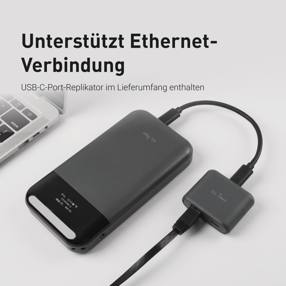 GL.iNet GL-E750V2 (MUDI) 4G LTE Tragbarer WLAN-Hotspot für Reisen | Mobiles Hotspot-Gerät, OpenWrt, OpenVPN, WireGuard, Tor, 7000 mAh, globale Version