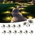 SOLPEX Solar Lights Outdoor Waterproof, 12 Pack Solar Ground Lights, Solar Garden Lights Landscape Lighting for Pathway Driveway Patio Backyard Walkway (Warm White)