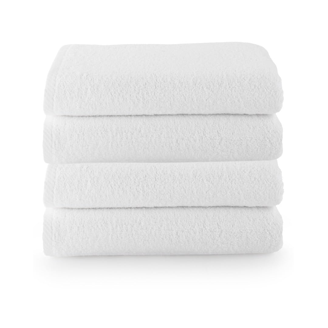 Top Towel Plus - Lot de 4 Serviette de Bain Grande Taille 100% Coton - Drap de Douche 70 x 140cm 400g - Douces, Absorbantes et Résistantes | Ensemble Idéal pour Une Salle de Bain Moderne