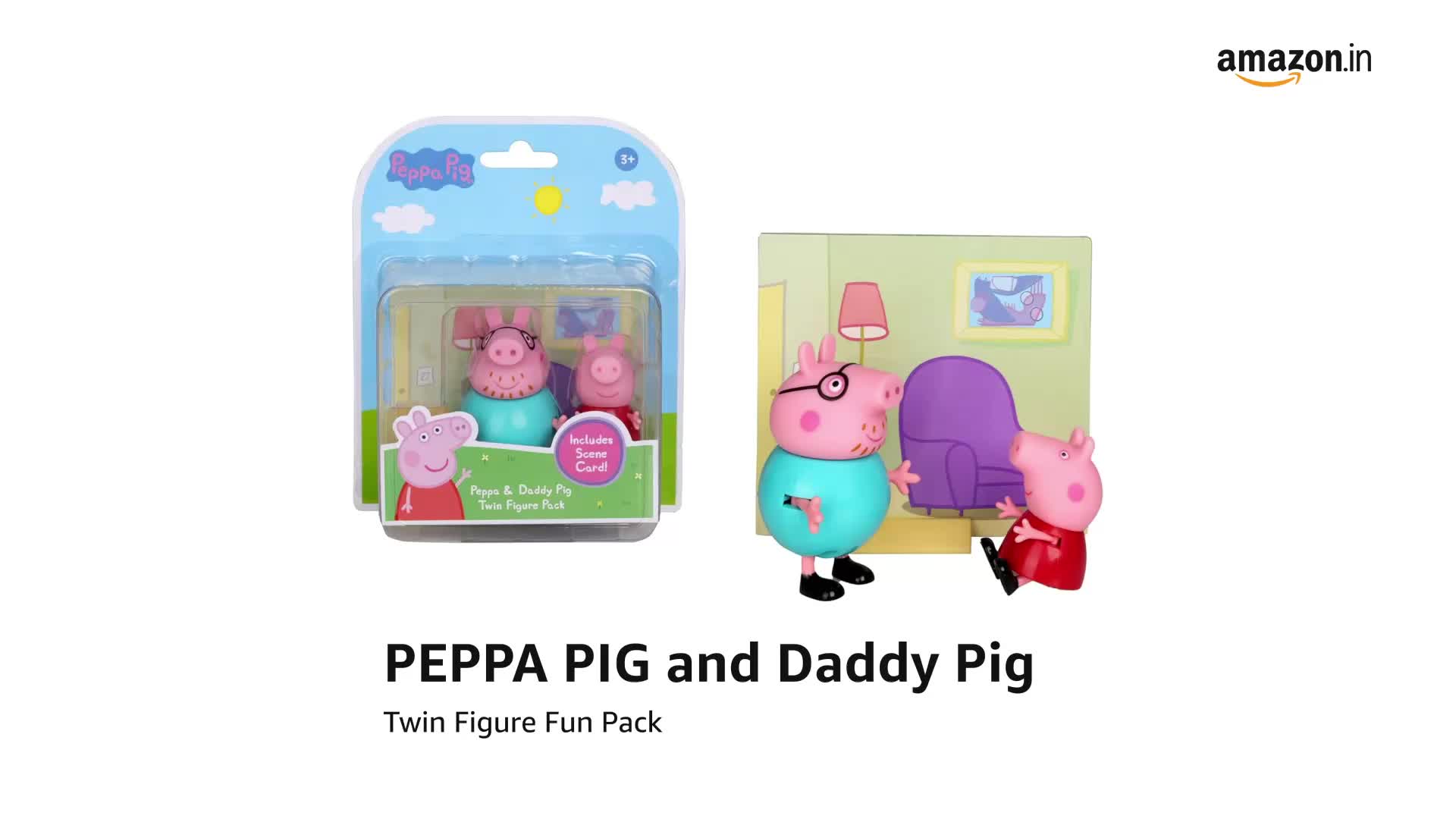 Buy Peppa Pig and Daddy Pig Twin Figure Fun Pack Animal Figure Set
