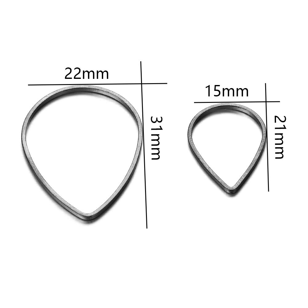 Anhänger 30 Teile/los Teardrop Waterdrop Mix Farbe Biegering DIY für Schmuckherstellung Finden Zubehör Zubehör Halskette (Gold 21x15mm x 30Pcs)