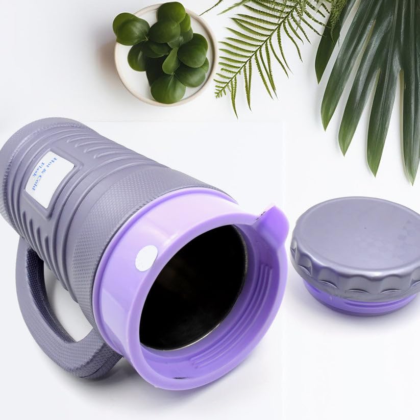 Image of Stainless Steel Thermos Flask (Multiple Sizes) | Insulated Travel Mug for Coffee, Tea & Hot /Cold Beverages | Leak-Resistant Thermal Bottle for Office, Travel & Outdoor Use (1 Piece)